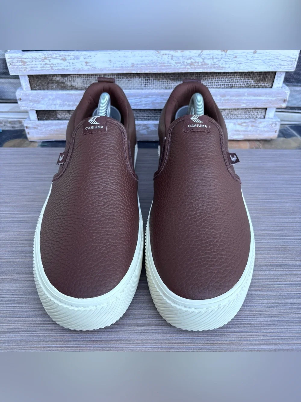 CARIUMA Brown Premium Leather Slip-On